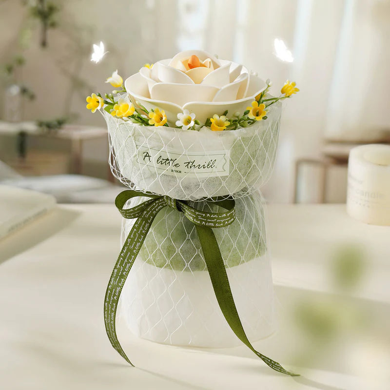 Ramo de Flores White Camellia - Maqueta Armable - ROKR