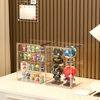 Cubierta Acrilica - Caja Exhibidora - Grande - Multibandeja de Apertura Vertical - 30 x 25 x 40cm