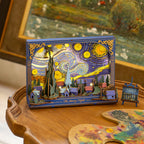 The Starry Night - Rompecabezas 3D - Maqueta de Madera - ROWOOD