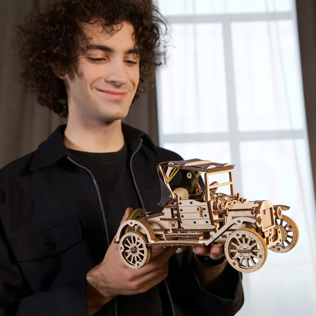 Automóvil Retro - Puzzle 3D de Madera - Ugears