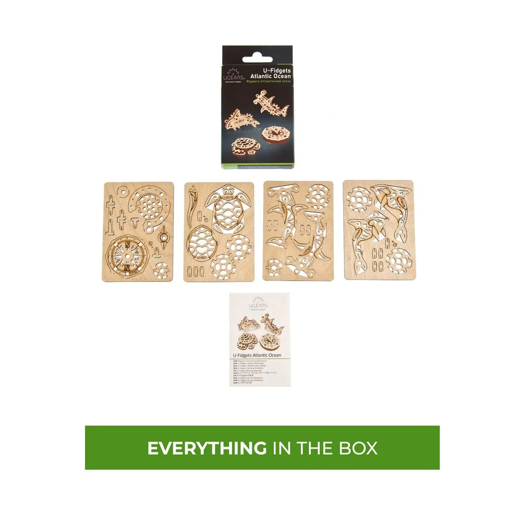 U-Figets Atlantic Ocean - Puzle 3D de Madera - Ugears