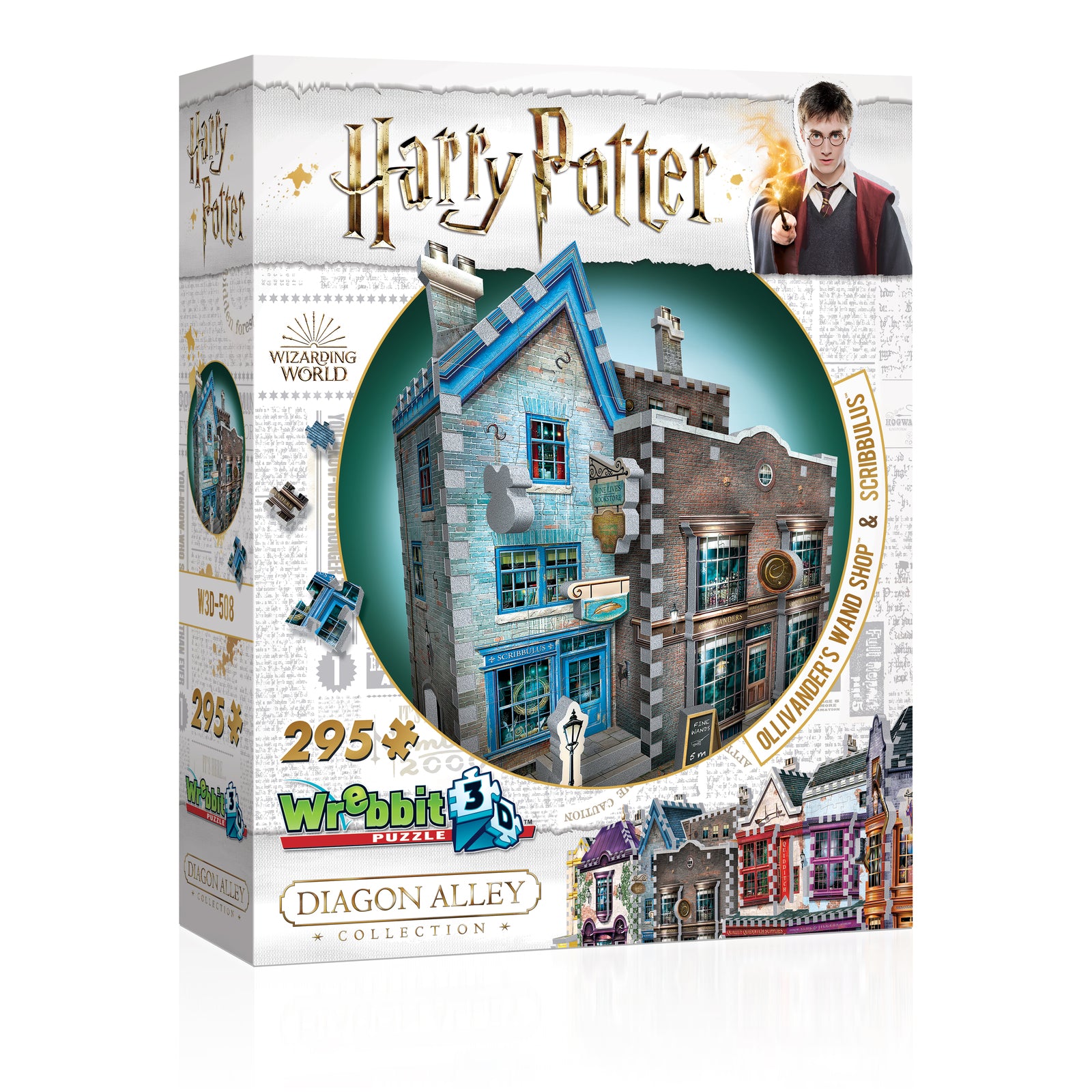 OLLIVANDER'S WAND SHOP  & SCRIBBULUS - Harry Potter - Wrebbit Rompecabezas 3D