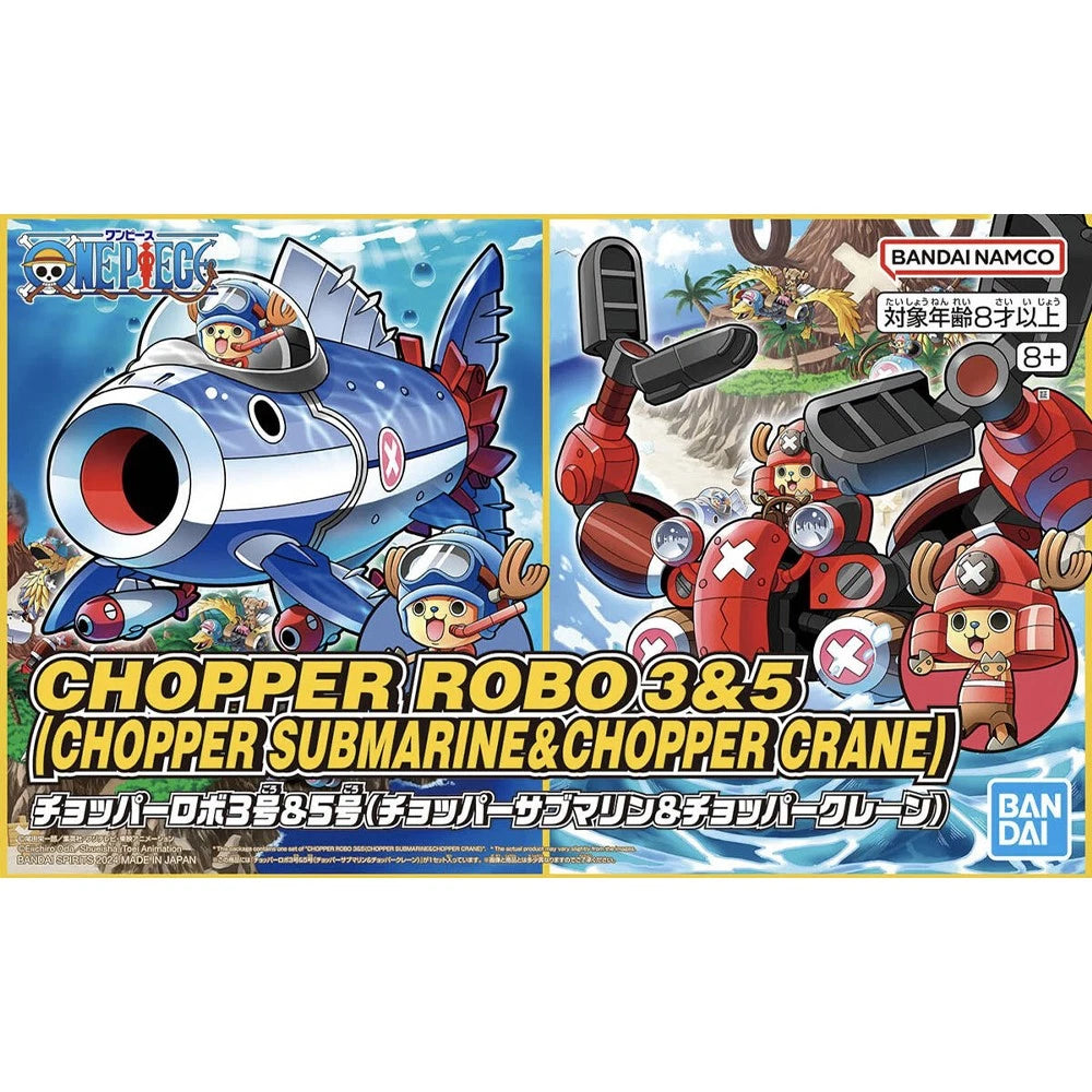 ONE PIECE CHOPPER ROBO NO.3 AND NO.5 (CHOPPER SUBMARINE & CHOPPER CRANE) - One Piece - Model Kit Articulado - Bandai
