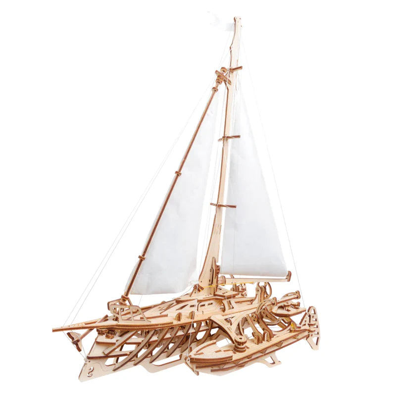 Velero - Trimaran Merihobus - Puzzle 3D de Madera - Ugears