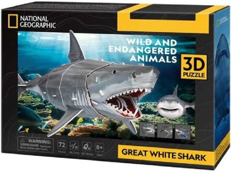 Gran Tiburón Blanco - NatGeo - Rompecabezas 3D