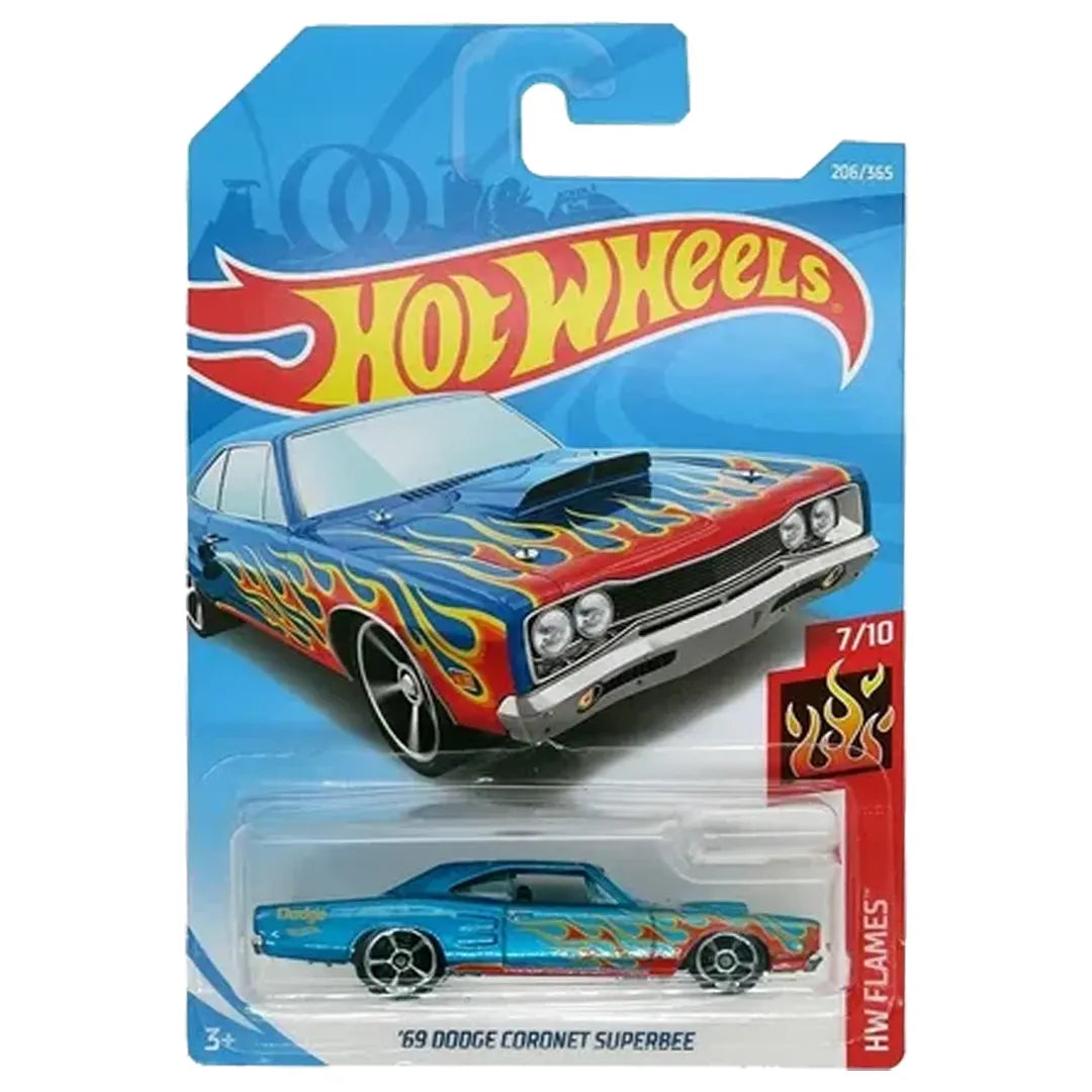 69 Dodge Coronet Superbee - Flames 7/10 - Hot Wheels