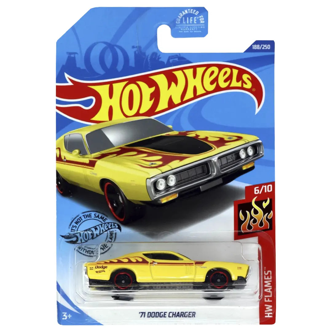 71 Dodge Charger - Flames 6/10 - Hot Wheels