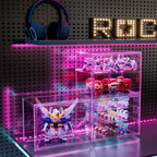 Cubierta Acrilica - Caja Exhibidora Horizontal  - Grande - Multibandeja de Apertura Vertical - 36 x 22 x 27 cm