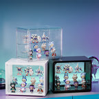 Cubierta Acrilica Mediana - 27 x 18 x 22 cm - Caja Exhibidora Horizontal - Multibandeja de Apertura Vertical