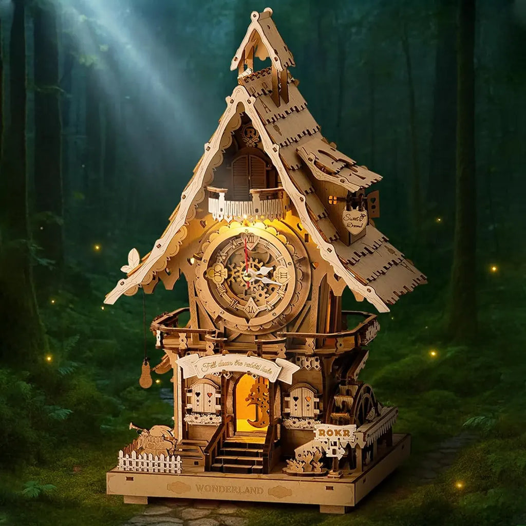 Reloj Cuckoo (Wood Color) - Maqueta de Madera ROKR