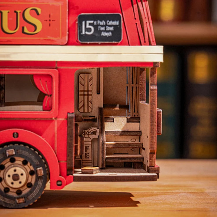 London Tour Bus - Rompecabezas 3D - Maqueta de Madera Rolife
