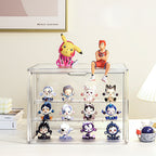 Cubierta Acrilica - Caja Exhibidora - Mediana - Multibandeja de Apertura Vertical - 36.3 x 24 x 27 cm