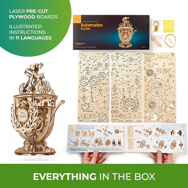 Ciclista Autómata - Puzle 3D de Madera - Ugears