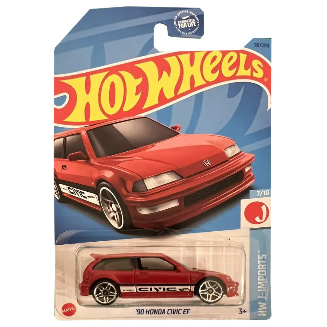 90 Honda Civic Ef - J-Imports 7/10 - Hot Wheels