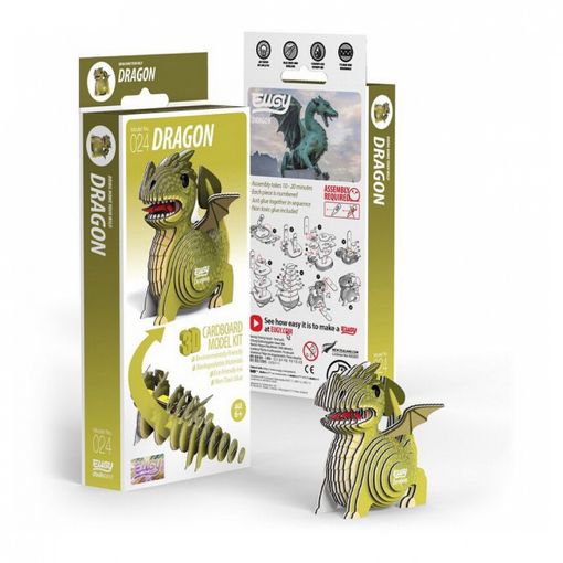 Dragón Verde - Puzzle 3D de Cartón - Eugy Dodoland