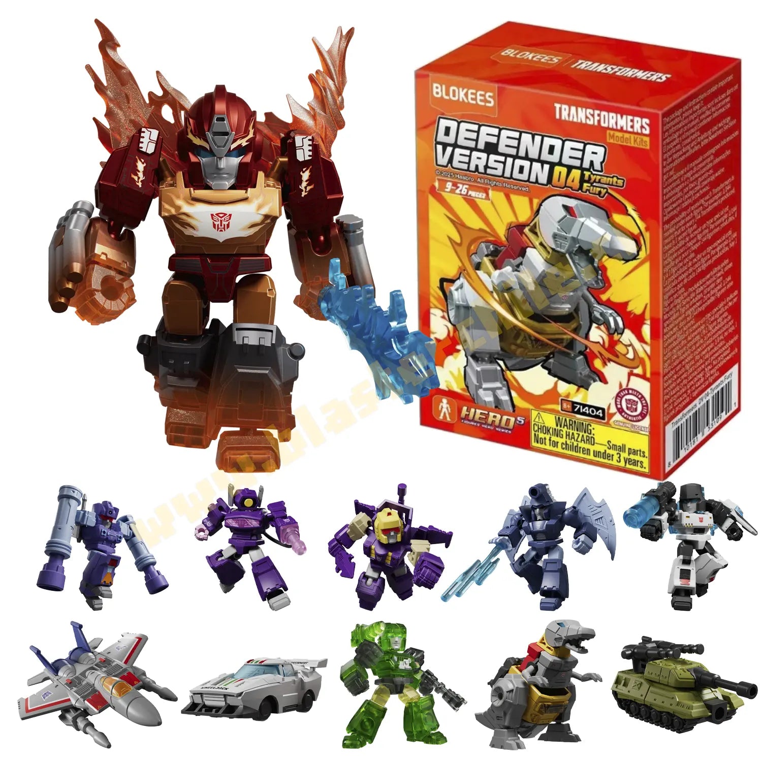 Figura Sorpresa - Transformers Defender Version 04 Tyrants Fury - Model Kit - BLOKEES