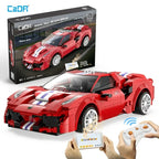Auto Radio Control Red Race Car - Armable de Bloques - CADA