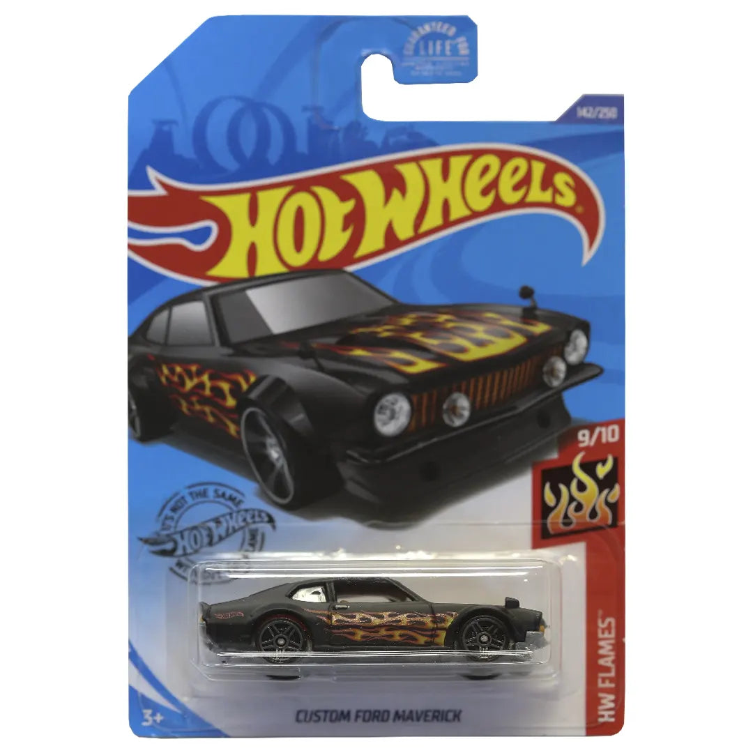 Custom Ford Maverick - Flames 9/10 - Hot Wheels