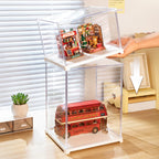 Cubierta Acrilica - DF04L - Caja Exhibidor Crystal Clear Miniature House - 20.5 x 17.7 x 13.7 cm - Rolife