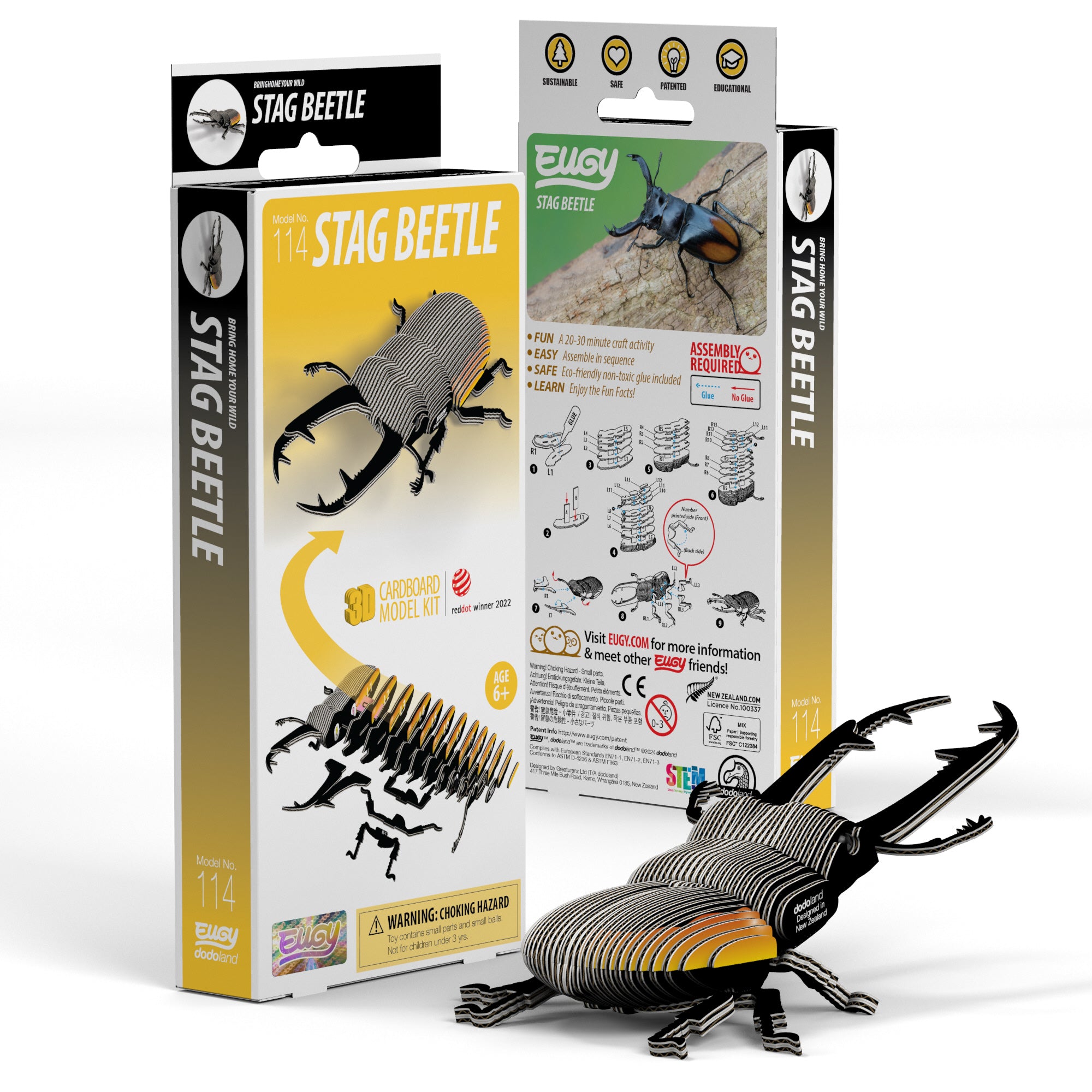 EUGY 042 Alce. Eco-Friendly 3D Paper Puzzle