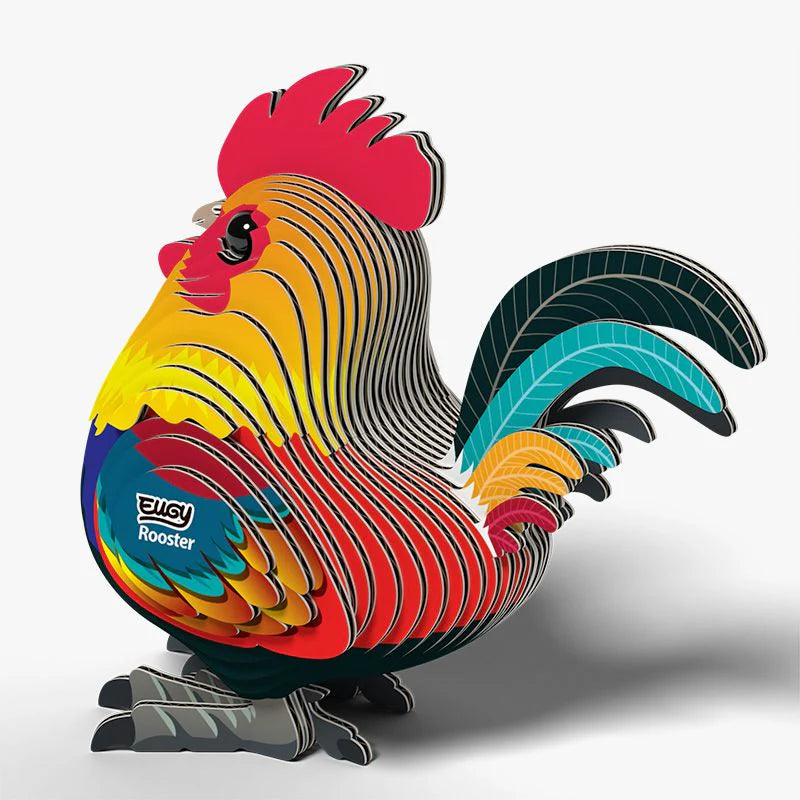 Gallo - Puzzle 3D de Cartón - Eugy Dodoland