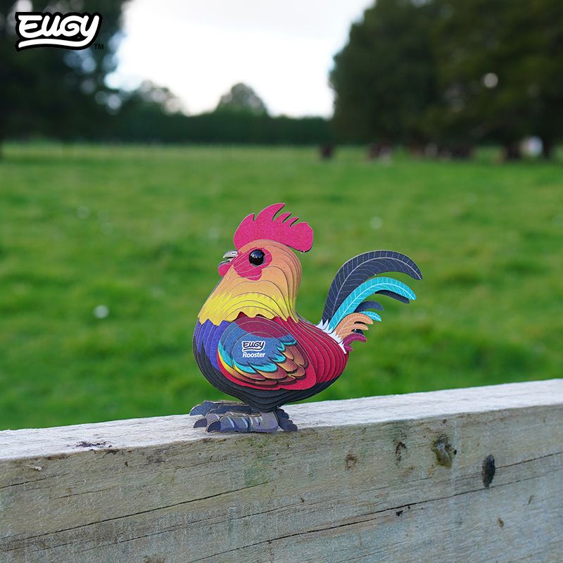 Gallo - Puzzle 3D de Cartón - Eugy Dodoland