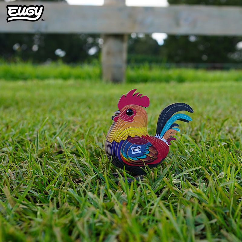 Gallo - Puzzle 3D de Cartón - Eugy Dodoland
