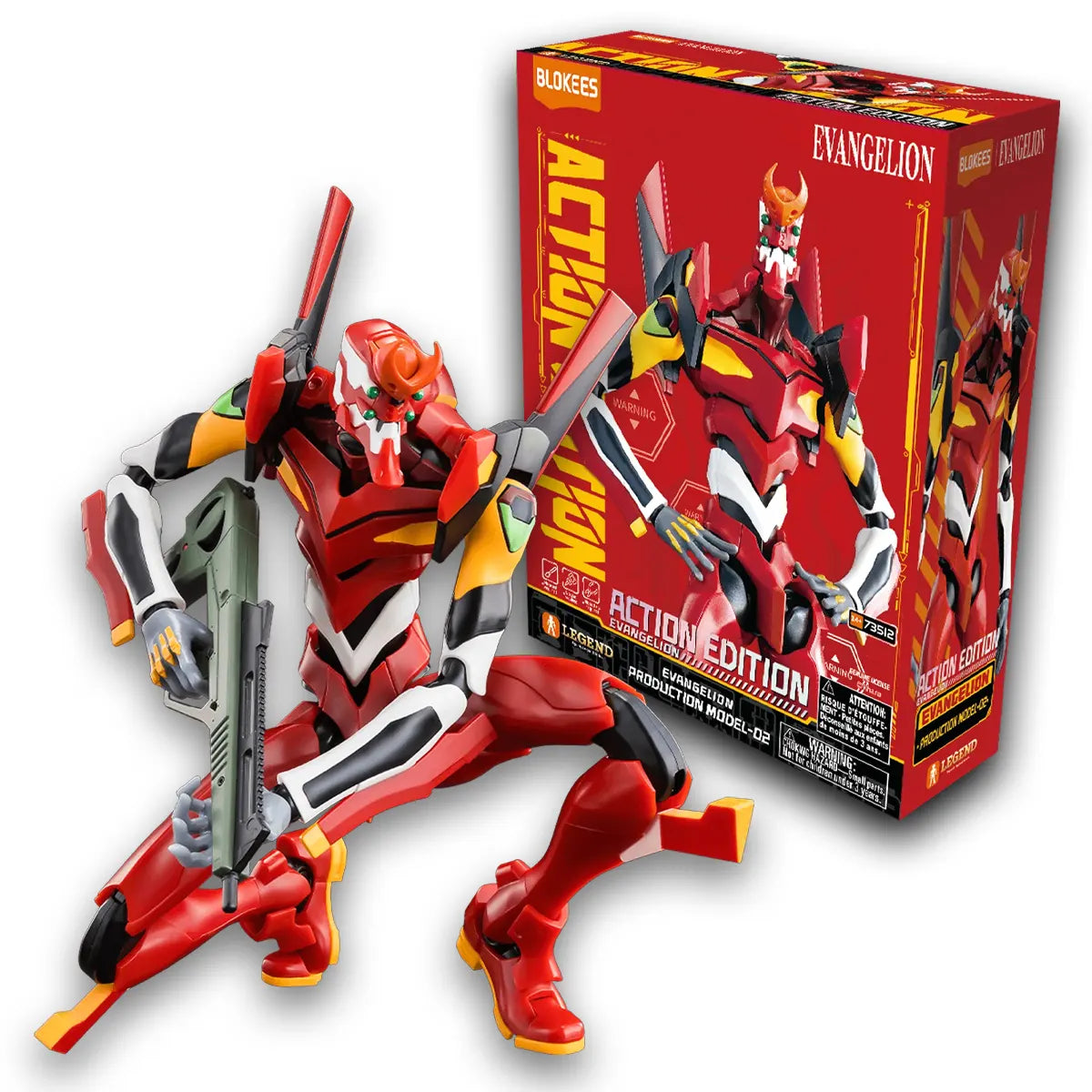 Evangelion 02 - Action Edition  - Model Kit Articulado - BLOKEES