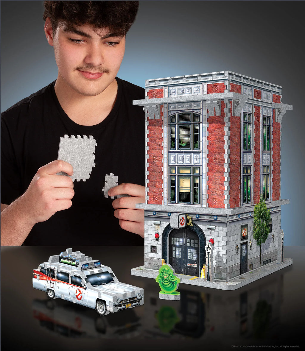 FIREHOUSE HEADQUARTERS - GHOSTBUSTERS - Wrebbit Rompecabezas 3D