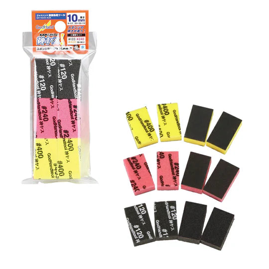 GOD HAND KAMIYASU SANDING STICK 10mm - SET A - LIJA SURTIDO