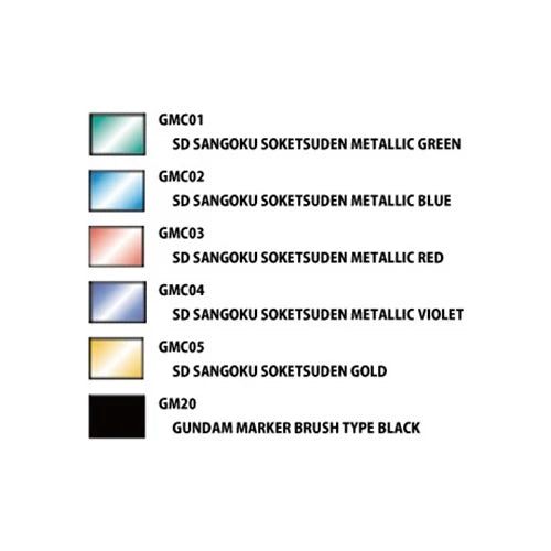 MARCADOR GUNDAM SANGOKU SOKETSUDEN SET GMS100C - Mr.Hobby