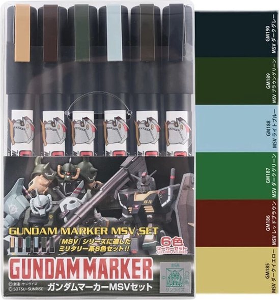 MARCADOR GUNDAM MSV SET GMS127 - Mr.Hobby