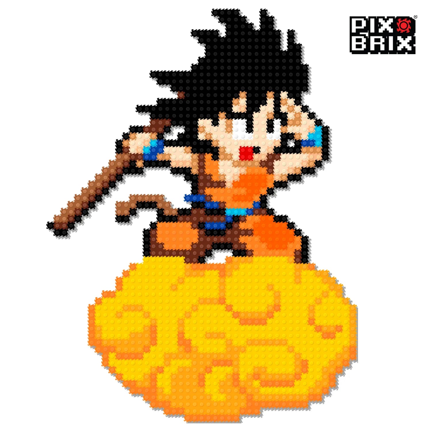 Goku Nube Voladora Puzzle 2D - 46.9 x 35.2cm - Dragon Ball Z - Pix Brix