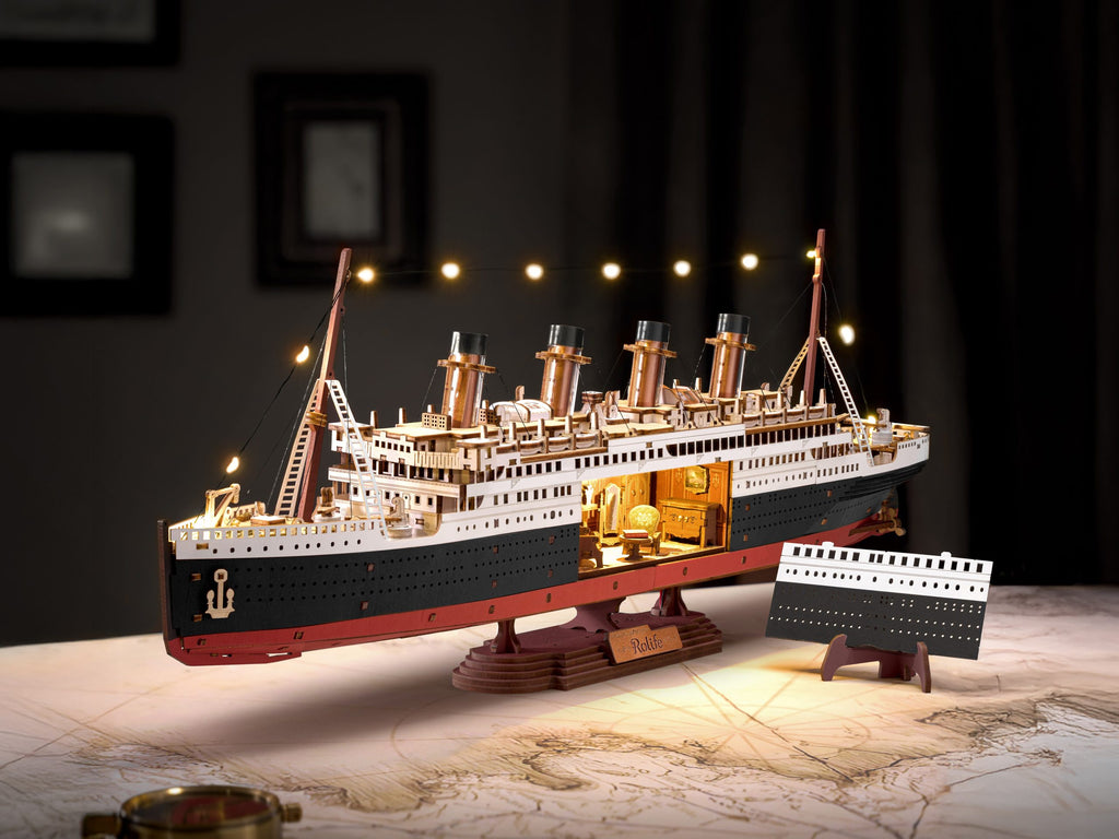 1912 Eternal Atlantic Voyager - Rompecabezas 3D - Maqueta de Madera Rolife