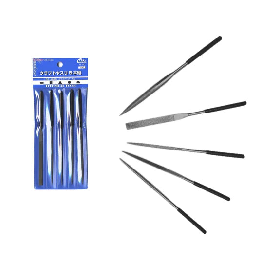 LIMAS DE METAL H-14 CRAFT FILE MIDDLE SET - 5 PIEZAS - Mineshima