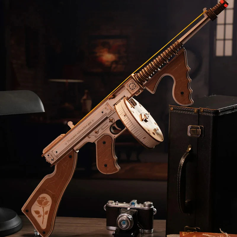 Thompson Submachine Gun - Maqueta 3D en Madera 3D - ROKR
