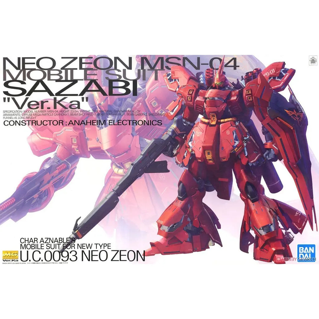 1/100 Gundam MG Neo Zeon MSN-04 Sazabi Ver. Ka Mobile Suit - Model Kit - Bandai
