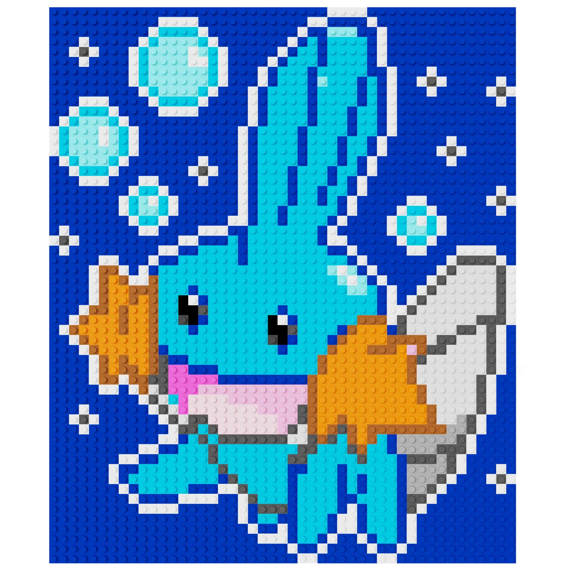 Mudkip Puzzle 2D - 43,8 x 36,8cm - Pokemon - Pix Brix