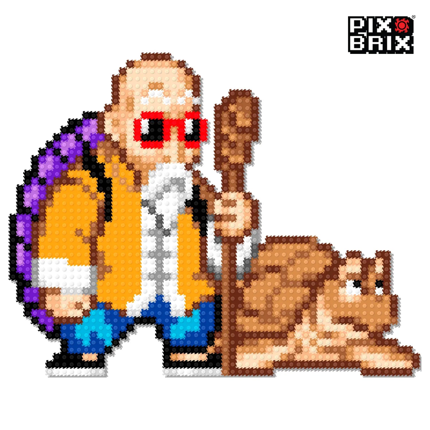 Maestro Roshi Puzzle 2D - 35 x 43cm - Dragon Ball Z - Pix Brix