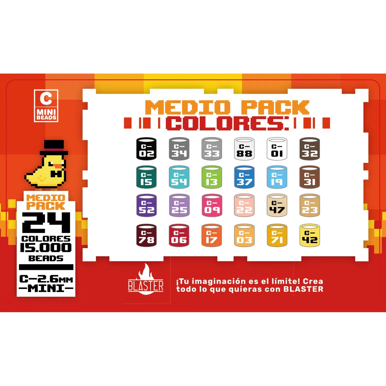 Caja Organizadora 14.000 Beads 2.6mm - 24 Colores - Solo Caja