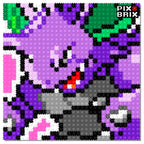 Nidoking Puzzle 2D - 25.5 x 25.5cm - Pix Brix