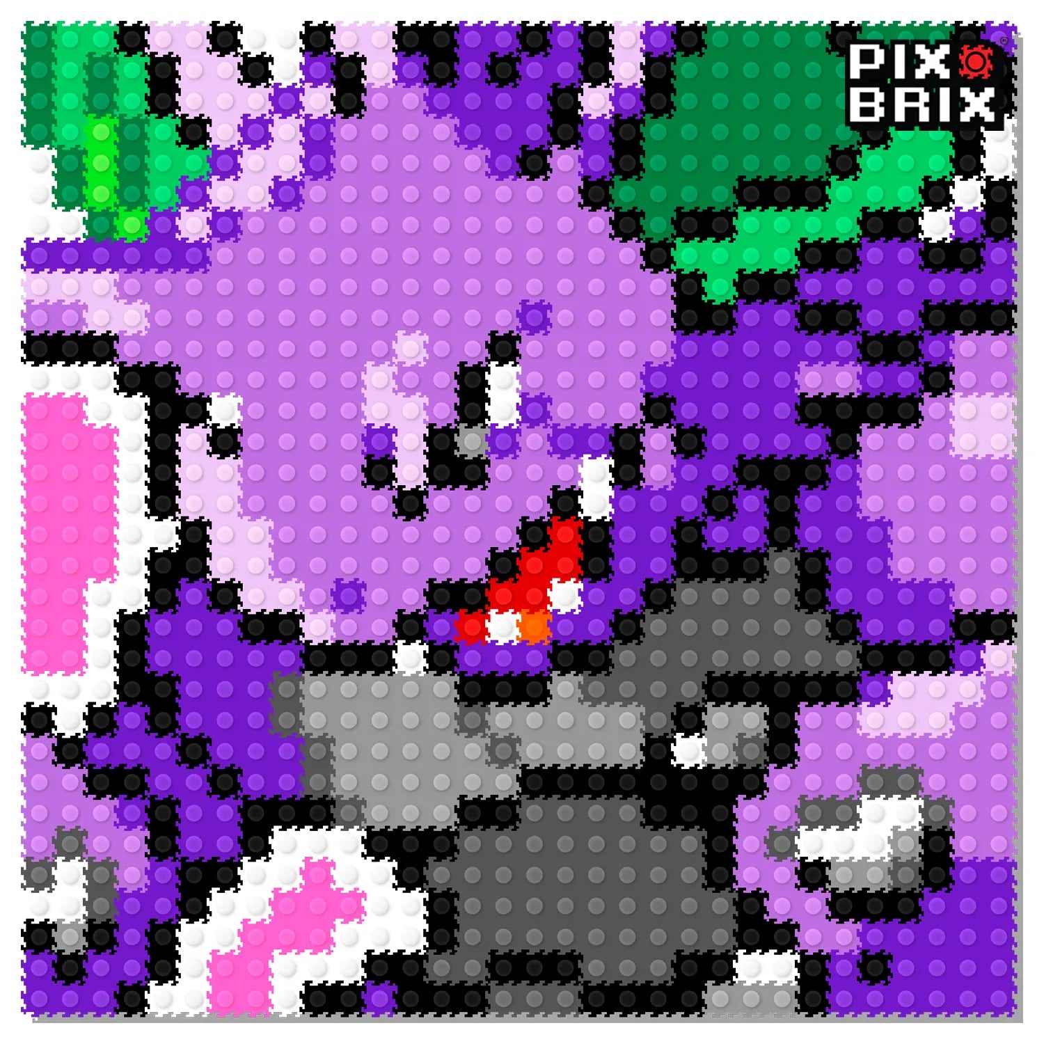 Nidoking Puzzle 2D - 25.5 x 25.5cm - Pix Brix