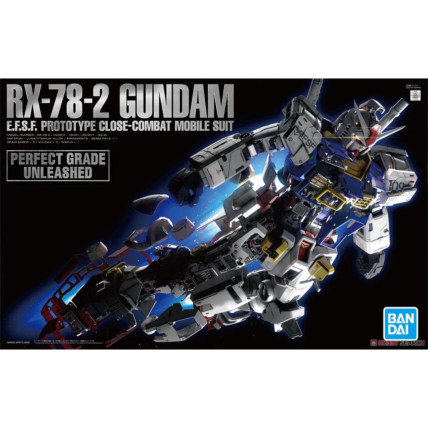PG 1/60 UNLEASHED RX-78-2 GUNDAM - Model Kit Articulado - Bandai