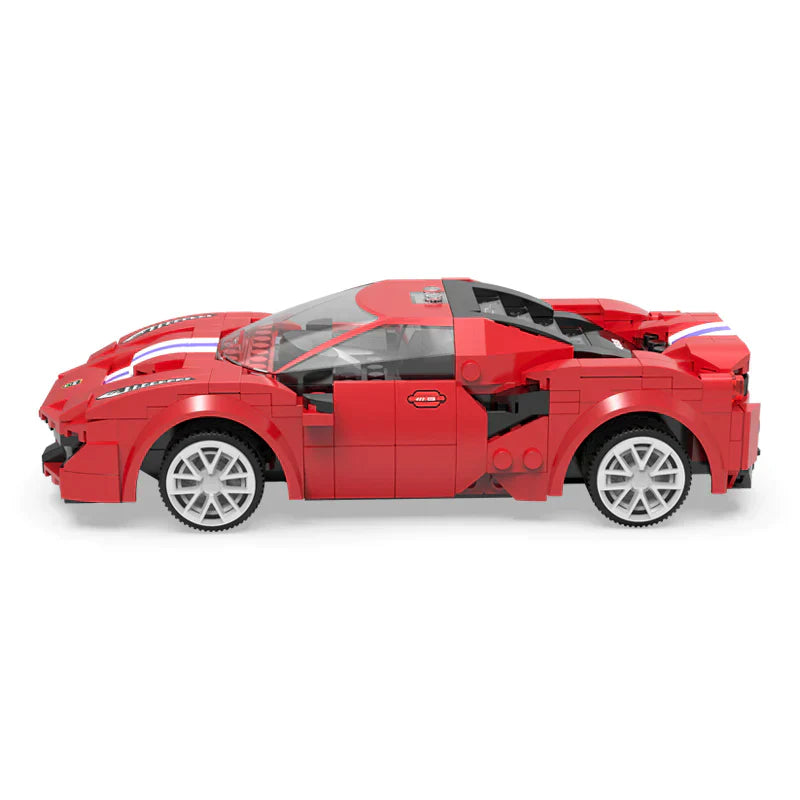 Auto Radio Control Red Race Car - Armable de Bloques - CADA