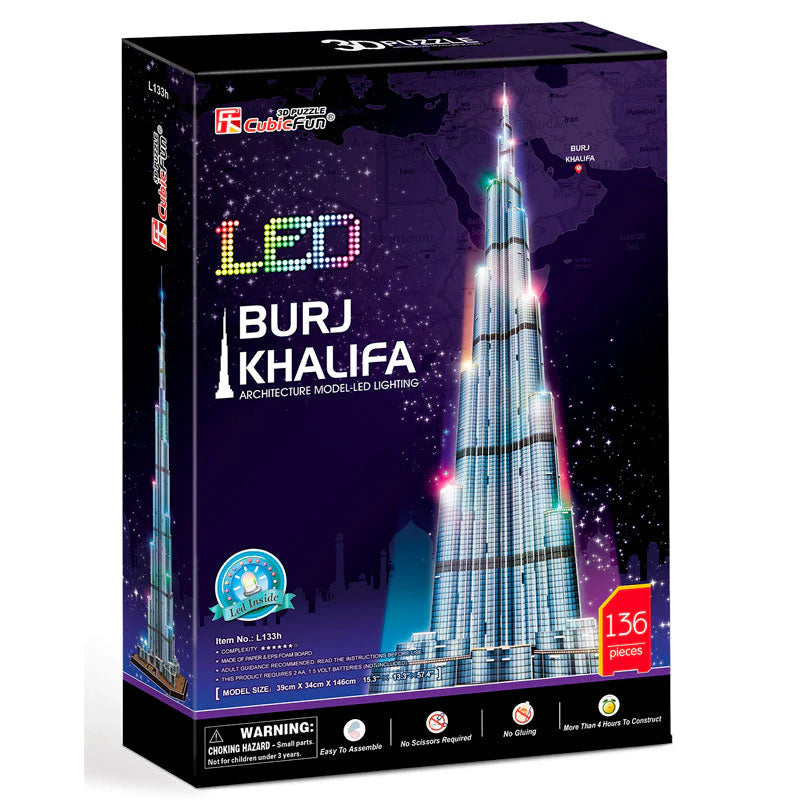 LED Burj Khalifa - Architecture Model - Rompecabezas 3D