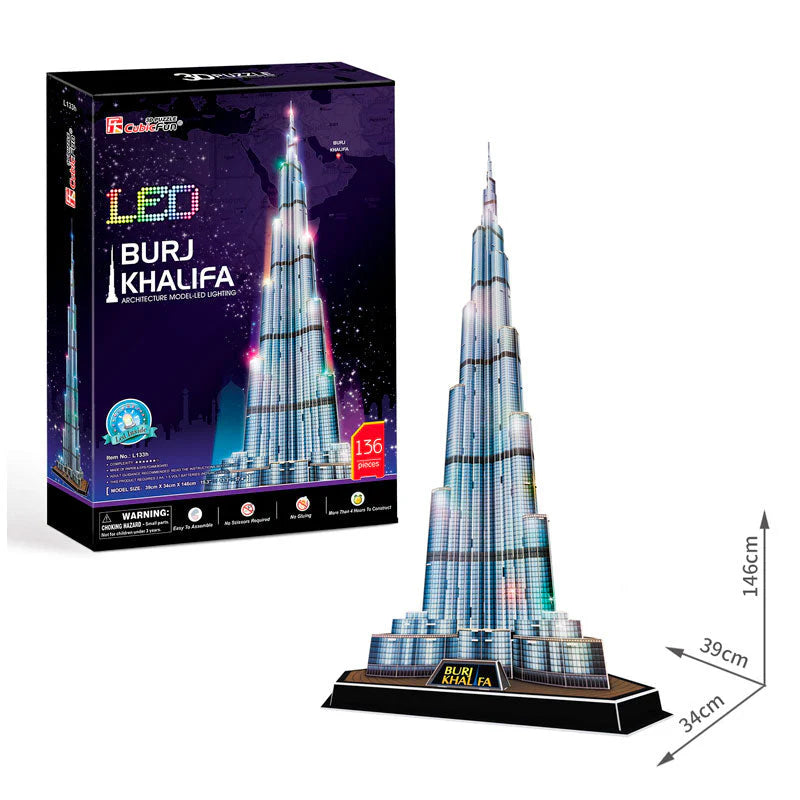 LED Burj Khalifa - Architecture Model - Rompecabezas 3D