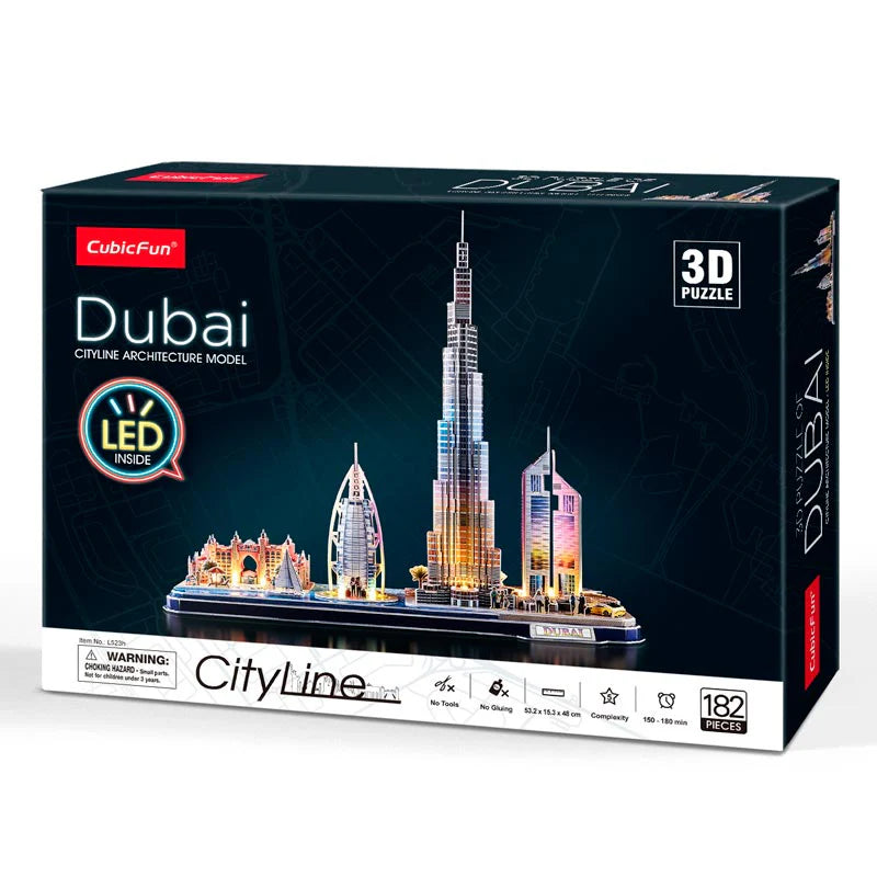 LED Dubai City Line - Architecture Model - Rompecabezas 3D