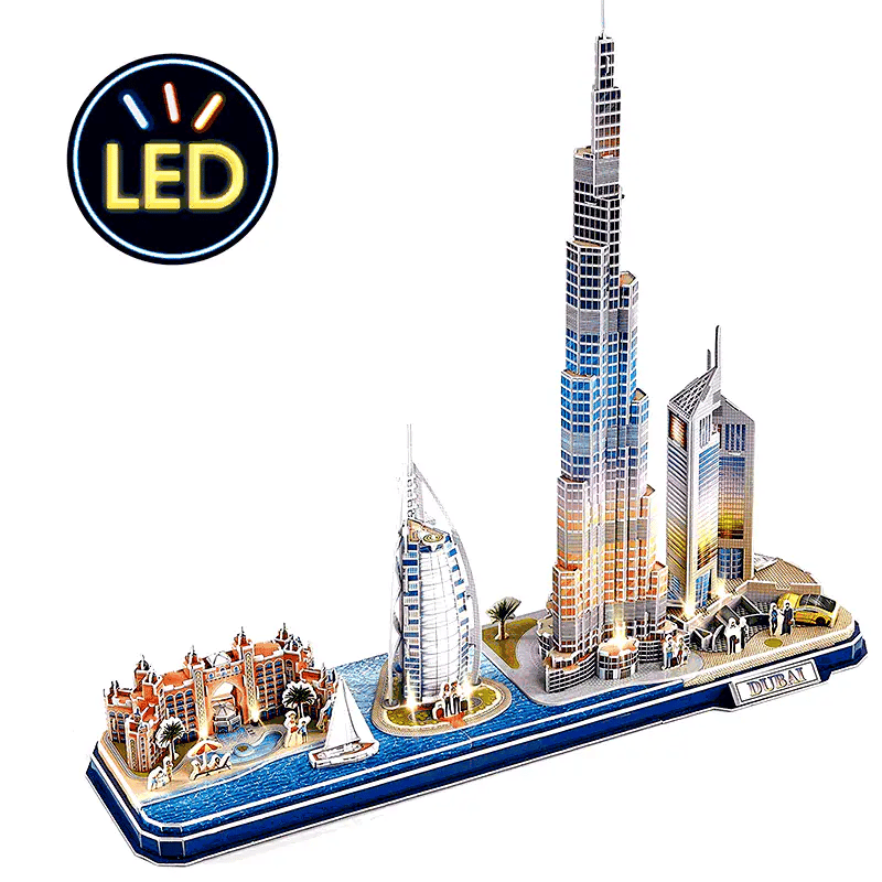 LED Dubai City Line - Architecture Model - Rompecabezas 3D