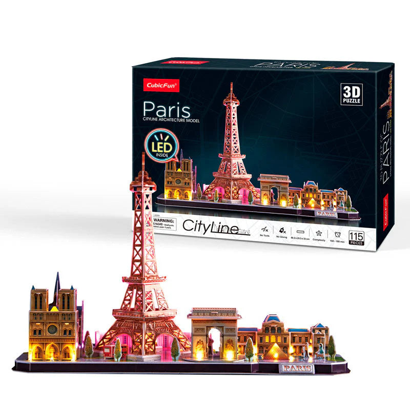 LED Paris City Line - Architecture Model - Rompecabezas 3D