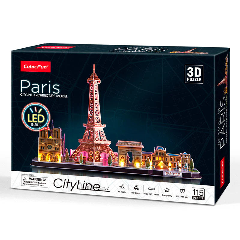 LED Paris City Line - Architecture Model - Rompecabezas 3D